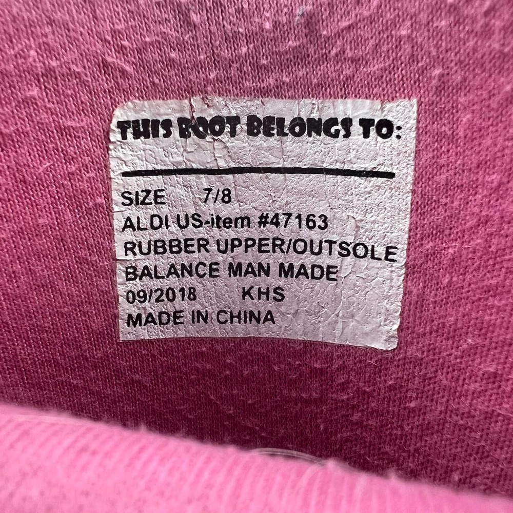 Lily & Dan Toddler Girls Rubber Rain Boots Size 7 Green Pink Pineapple Pull On - Picture 3 of 13